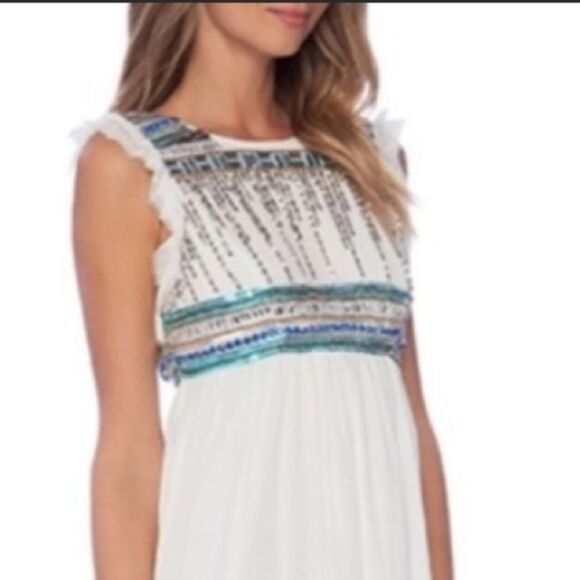 TULAROSA x REVOLVE Stella Dress in Ivory SIZE S NWOT Retail 278.00 BEADS IN TACT - Picture 4 of 14